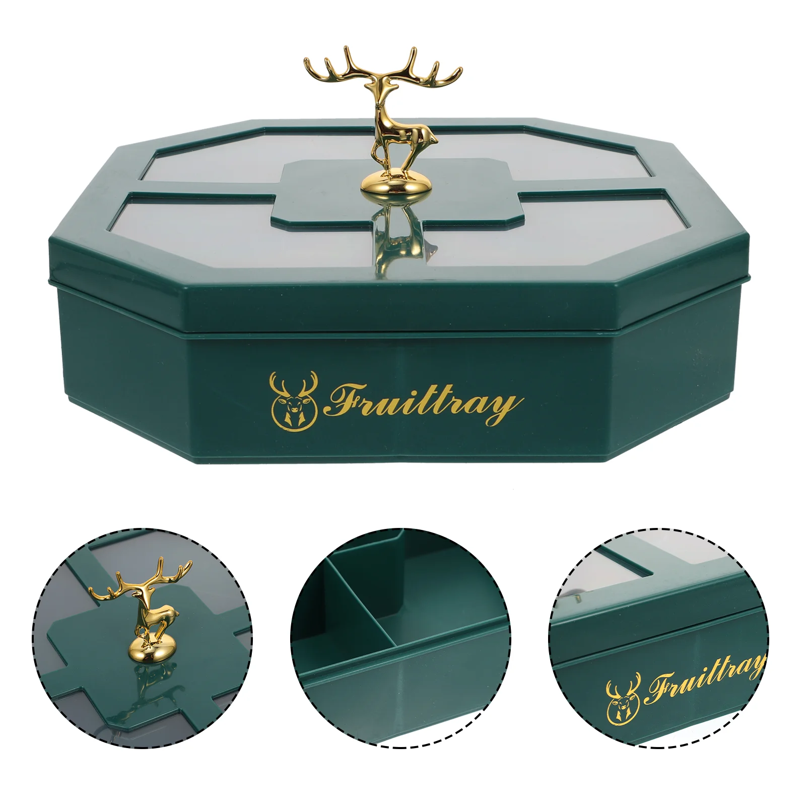 

1 шт., контейнер для закусок, домашний лоток для хранения фруктовых конфет, закусок (зеленый)