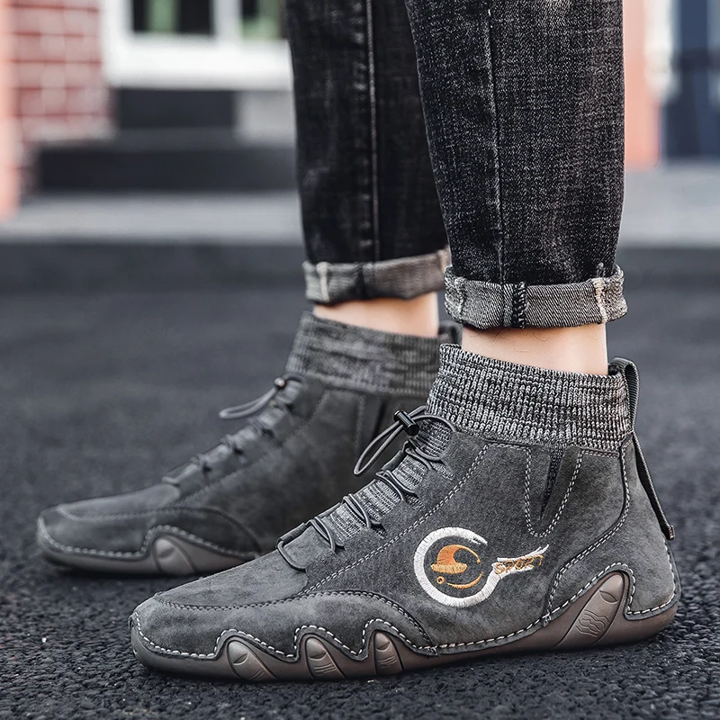 

Autumn and winter new men's warm men's socks shoes sports fashion casual shoes all-match men's trendy shoes