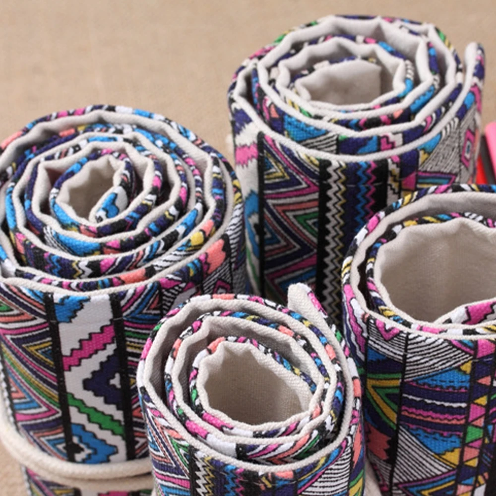 

Classical Pocket Pen Pencil Case Fold Canvas Stationery Storage Bag Organizer Retro Sketch Pencil Bag for Travel Student Girl