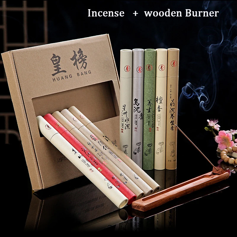 burner and incense Десять коробок Благовоний Палочки с ароматической горелкой деревянный сандаловый гулонг Лаванда здоровье полынь палочка благовония 21 см в подарочной коробке - Аромат: burner and incense