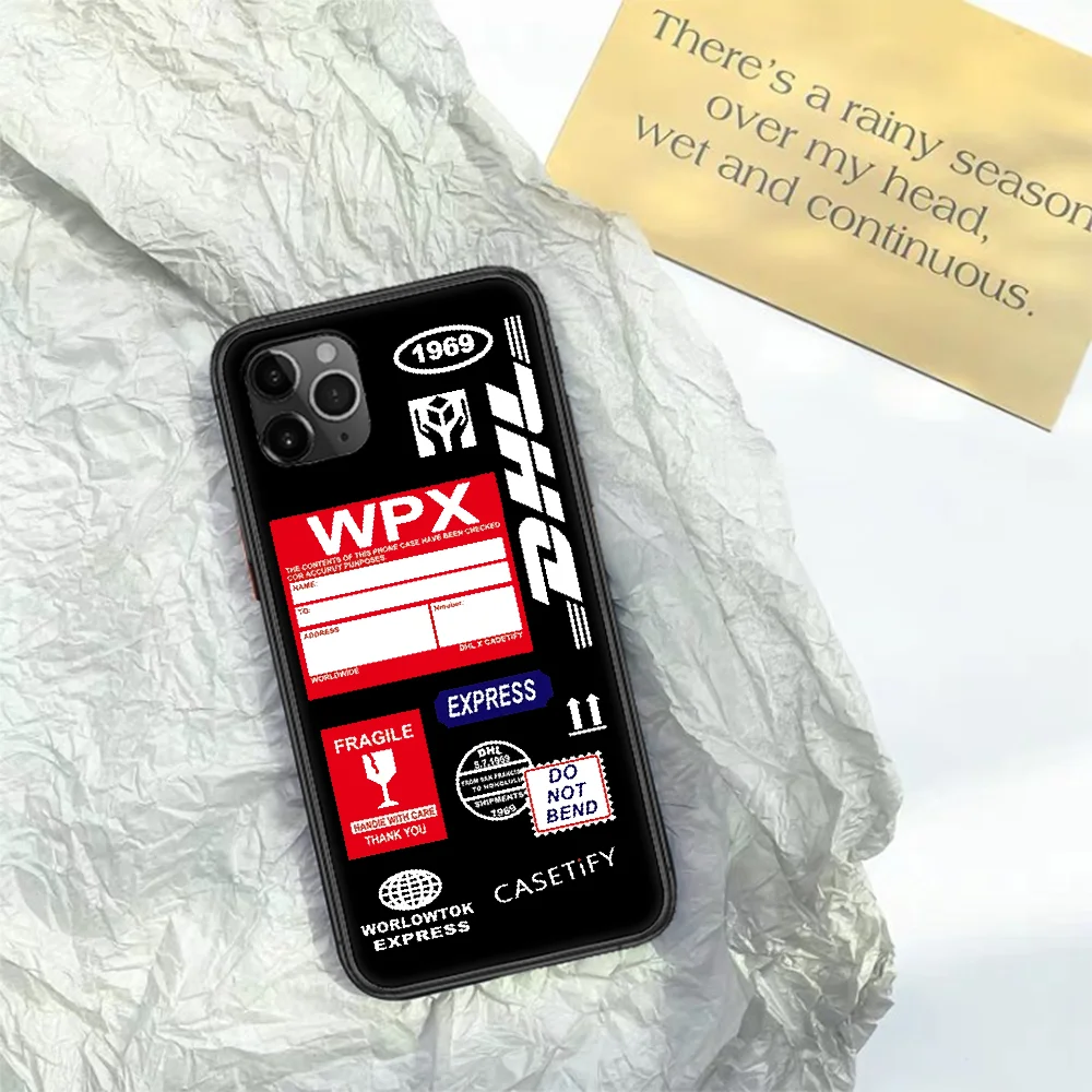 

DHL Express Phone Case For Iphone 11 12 Mini PRO XR X XS MAX 6 6s 7 8 Plus 4 5 5s SE 2020 black Hoesjes Trend Funda Tpu