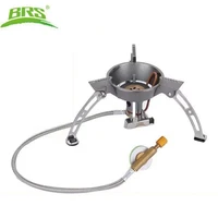 brs outdoor gas stove camping burner gas burner wind proof cookware tourist equipment hiking picnic kitchen cylinder grill