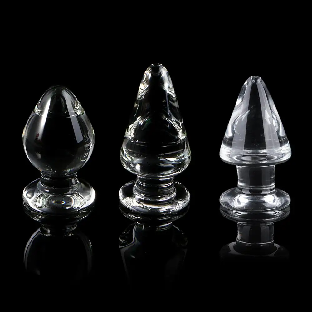 Хрустальное стекло Анальная пробка Взрослые игрушки Секс G spot Стимулятор