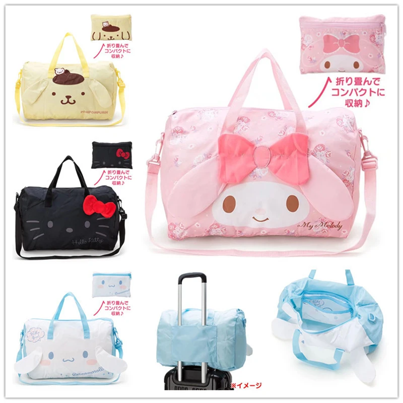 

40CM Sanrio Travel bag Kuromi Kitty My Melody Cinnamoroll backpack women kawaii Cute Soft Canvas capacity Plush Bags for Girls