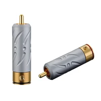 viborg x vr 109g pure copper 99 998cu gold plated rca plug locking solder plug connector