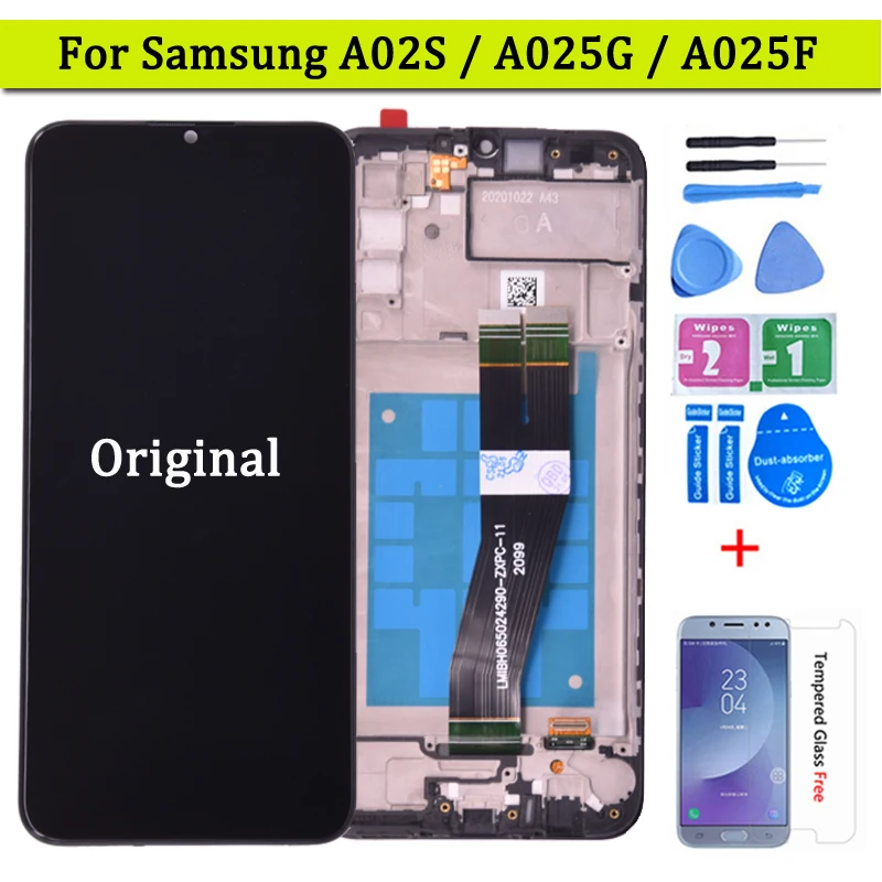 

2022 6,5 "Оригинальный ЖК-дисплей для Samsung Galaxy A02s A025, ЖК-дисплей с рамкой, сенсорный экран, дигитайзер, ЖК-дисплей для Samsung SM-A025F A025G