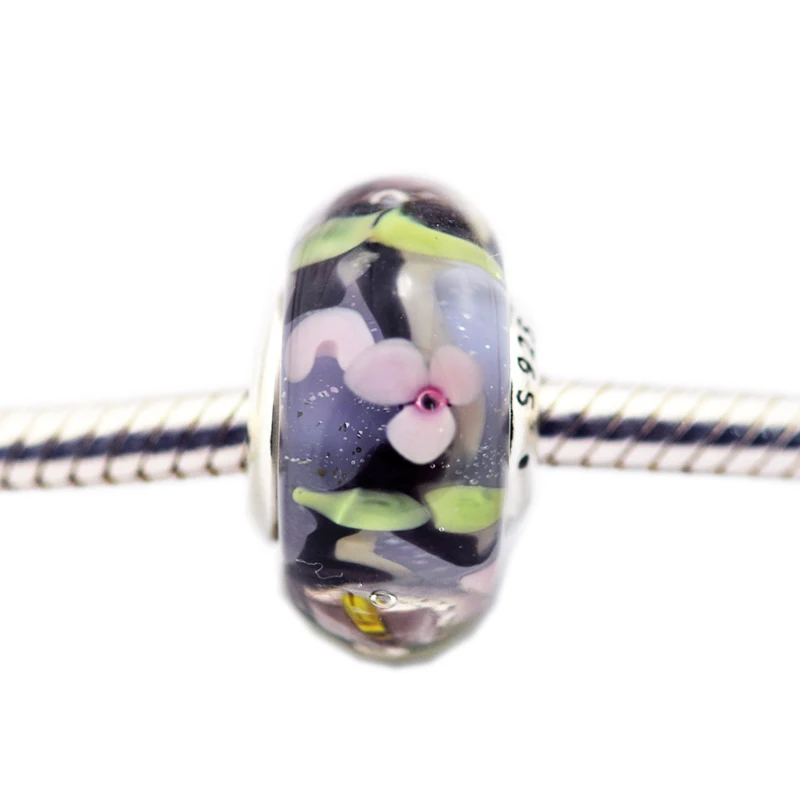 

Enchanted Garden Murano Glass Charms Fits Europe Bracelet 925 Sterling Silver Beads DIY Jewelry Making Berloques Wholesale