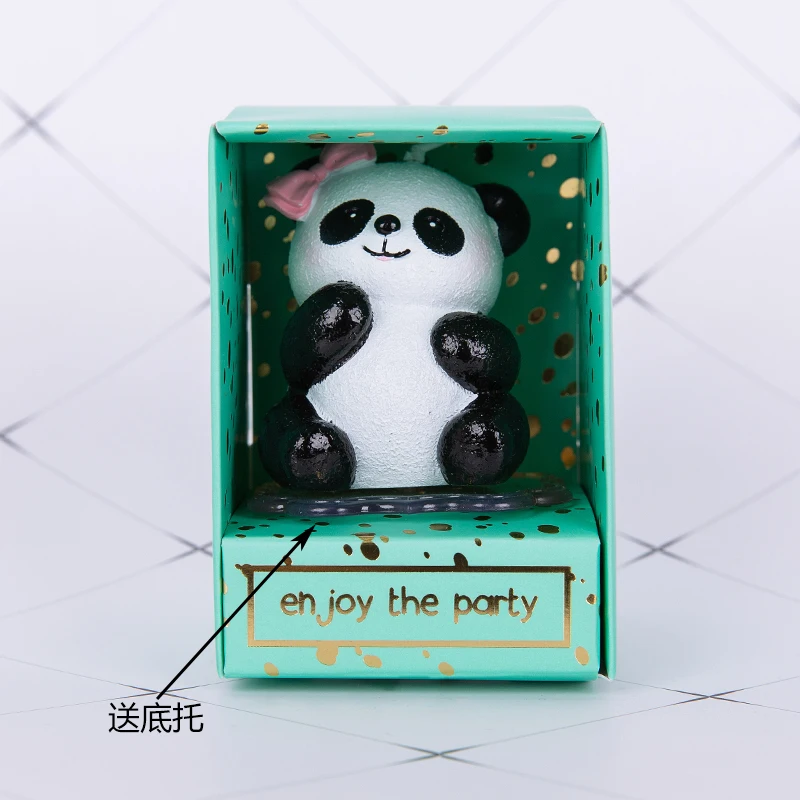 Мультяшная панда свеча торт на день рождения декоративное украшение животное