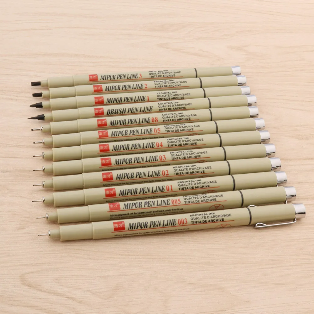 13 шт. набор маркеров для рисования 003 005 01 02 03 04 05 06 08 BR G1 G2 G3|drawing pen set|art markersdrawing |