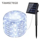 Светодиодсветильник гирлянда на солнечной батарее для сада, Рождественская сказочная гирлянда, декоративная Водонепроницаемая гирлянда