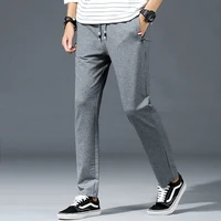 mens sweatpants casual solid color sportswear elastic waist drawstring track pants stretch joggers sports trousers male