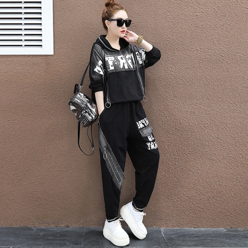 Женский спортивный костюм модельный комплект из двух предметов толстовка с