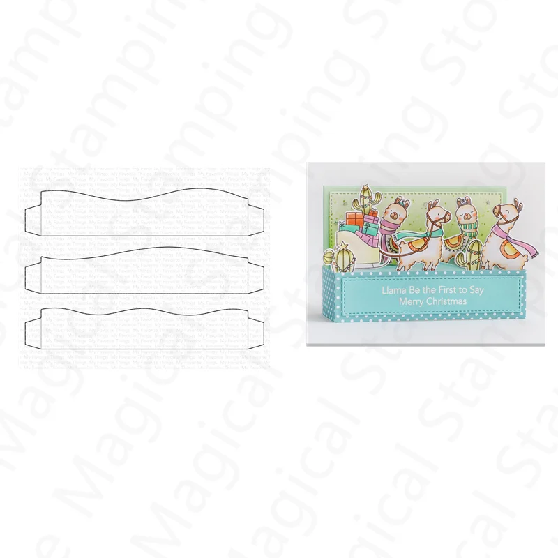 

New Christmas Metal Cutting Dies Stencil For DIY Craft Making Greeting Card Mini Slimline Outside the Box Snow Drifts No Stamps