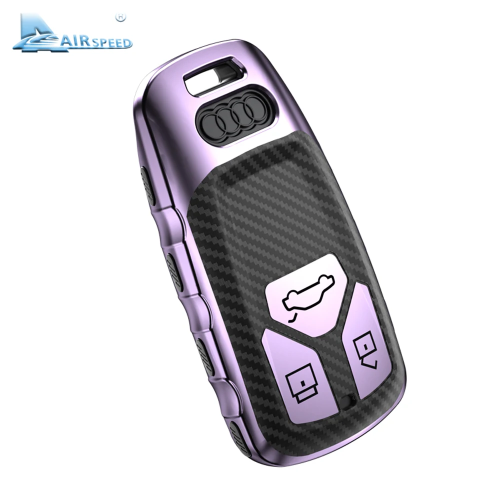 AIRSPEED ТПУ углеродного волокна стиль ключа автомобиля чехол защитная оболочка для