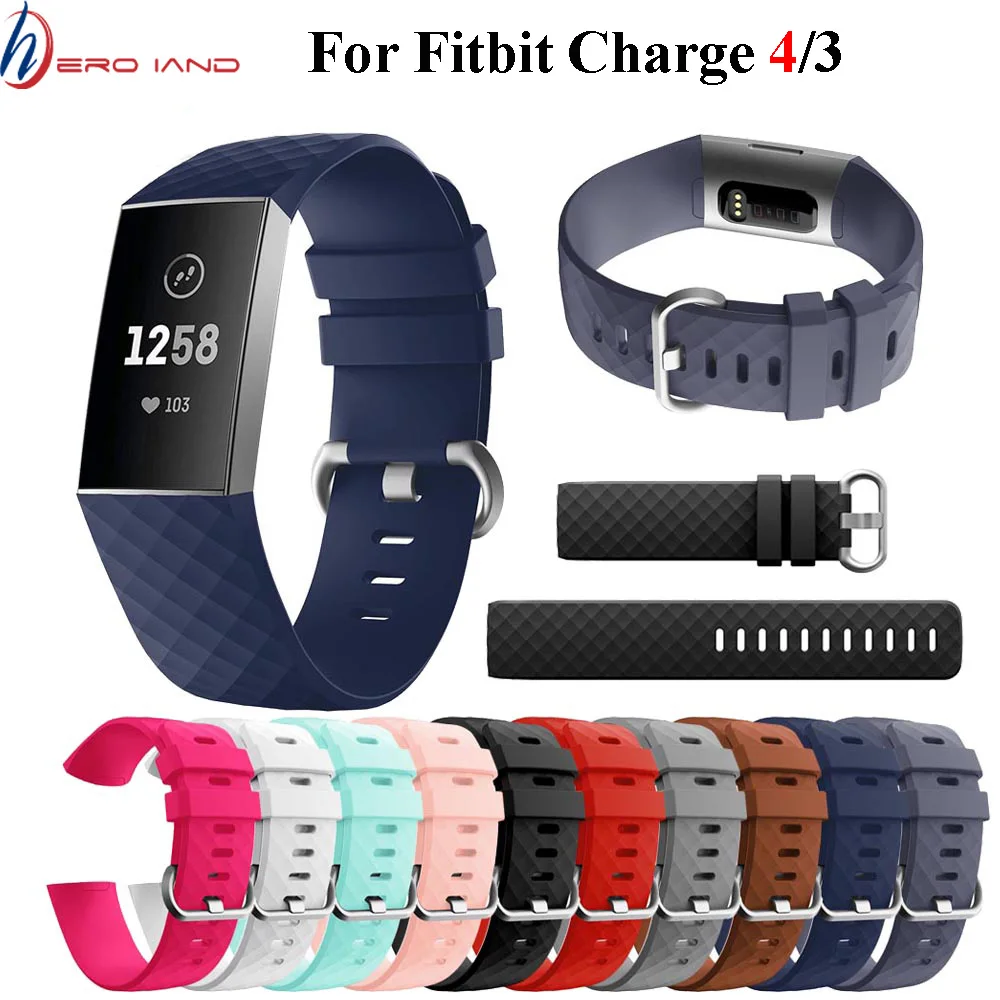Прочный браслет аксессуары ремешок на запястье для Fitbit Charge 4 часов 3 силиконовый