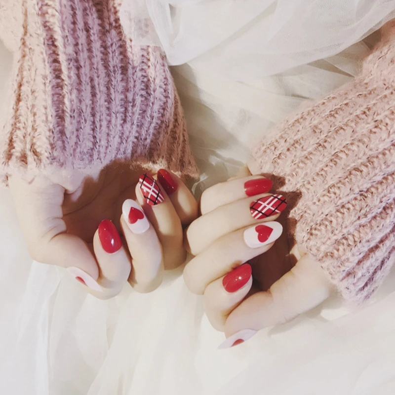 Модные накладные ногти советы для женщин дамы DIY украшения ногтей Блестящий