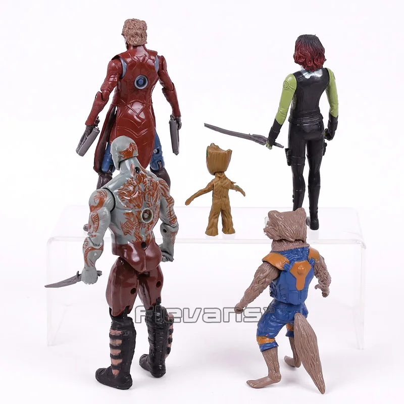 Marvel Guardians Figures Star Lord Gamora Drax Rocket Raccoon Tree Man PVC Action Figure Toys 5pcs/set