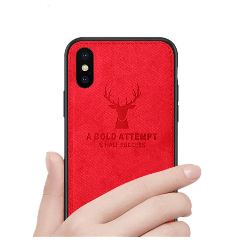 Luxuy с рождественским оленем тканевый чехол для телефона iPhone11 Pro XS XR макс 7 8 Plus