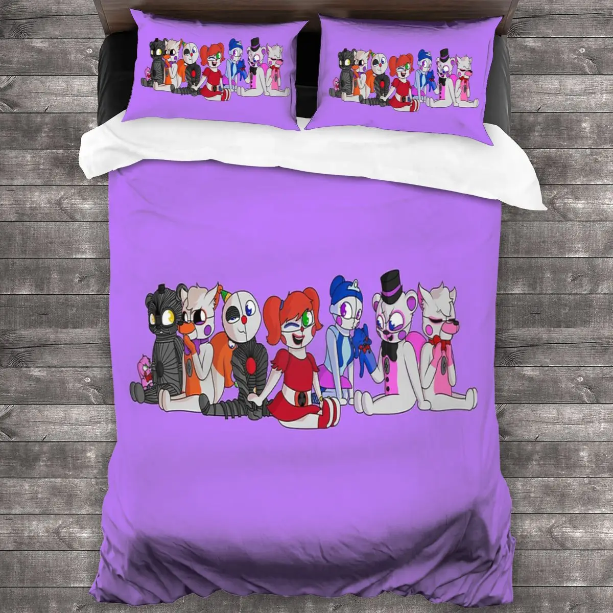 

Fnaf Sister Location Chibi Group Linens Bedspread Bedding Set Duvet Cover Bed Covers Bedroom Beds Hairy Bed Comforters