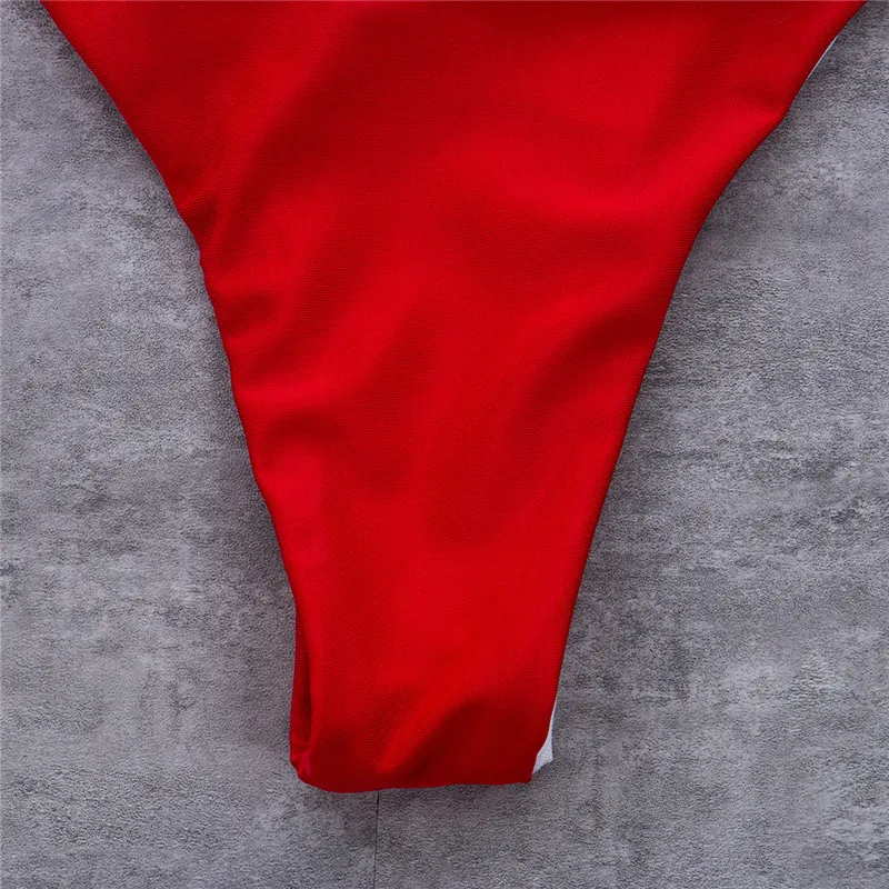 

Women Push-up W-Neck Bandage Bikini Solid Color Swimsuit Low Waist Triangle Swimwear Sexy Bathing Suit Maillot De Bain Femme