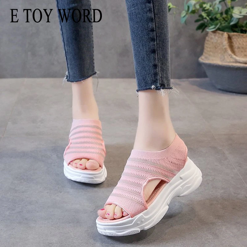 E TOY/женские спортивные сандалии Новинка 2020 года сезон лето Повседневная