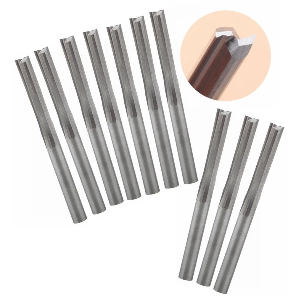 

10x 1/8 Carbide End Mill Cutter 3.175mm 2-Flute Straight Slot CNC Router Bit H1