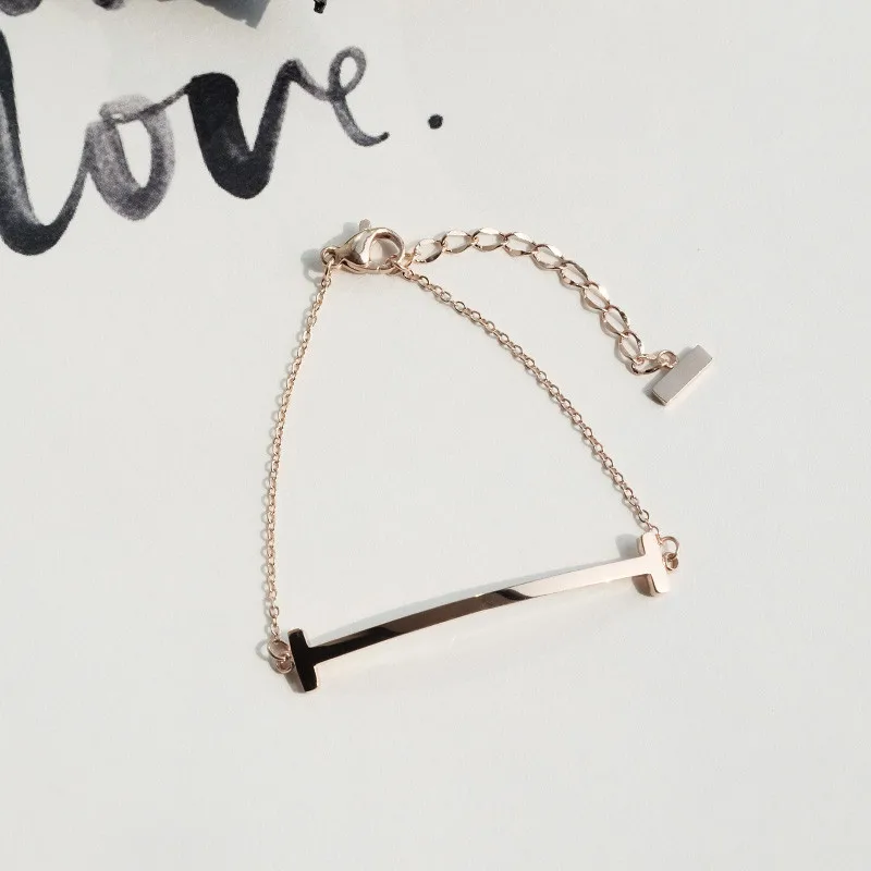 YUN RUO модный розовый Золотой Классический смайлик браслет женщина подарок на день