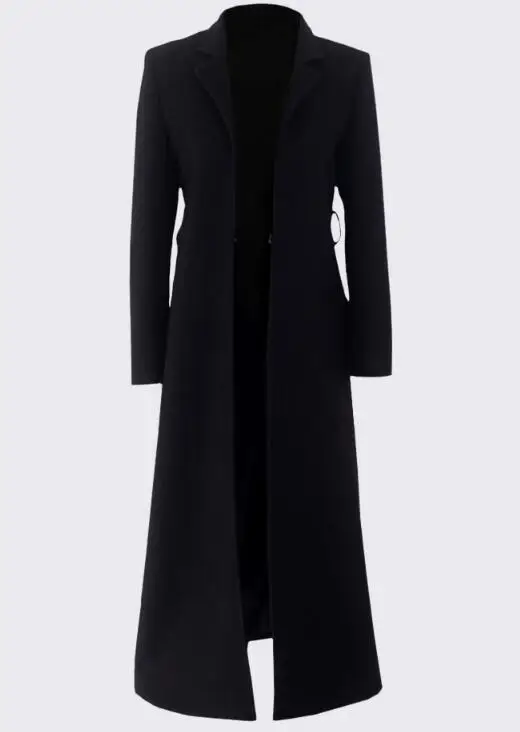 

S-6XL HOT/ Spring /Autumn Women New Fashion Jacke Personalized Large size customizati Medium long small lapel simple woolen coat