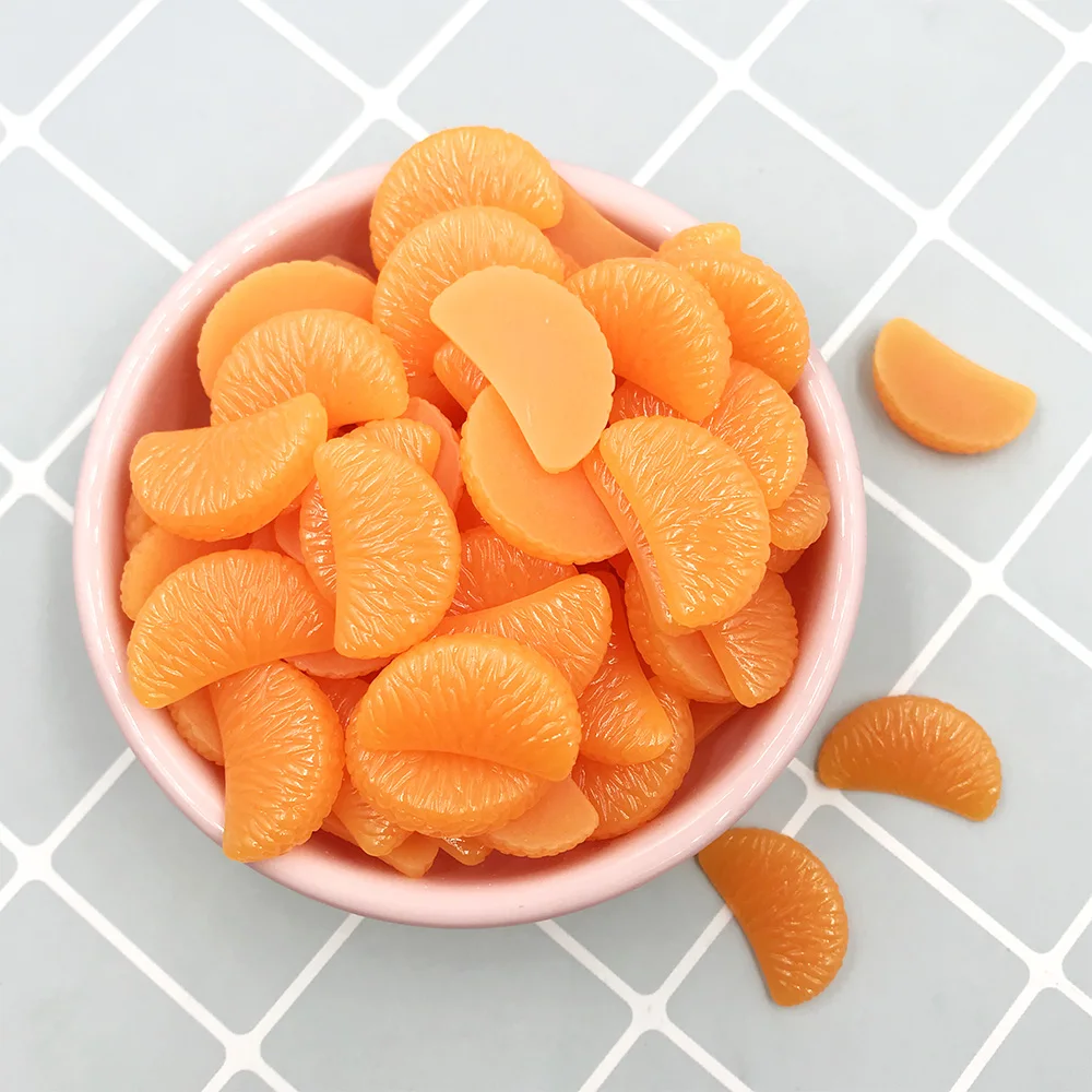 50 шт. искусственные оранжевые лепестки плоская задняя часть кабошон поддельная