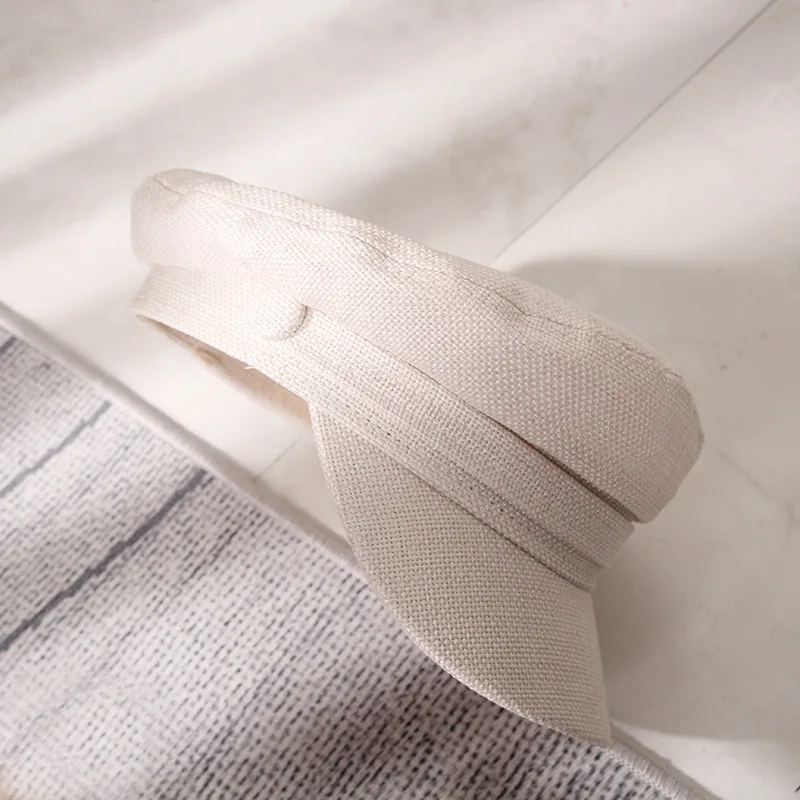 Шляпа женская из искусственного льна дышащая однотонная в стиле милитари