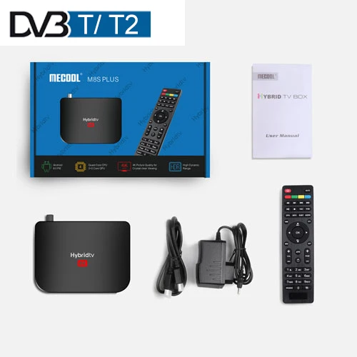 

M8S PLUS DVB 4K Android 9.0 Smart TV Box DVB-T2/T DVB-S2/S Terrestrial Combo Amlogic S905X2 Quad Core WiFi Set Top Box