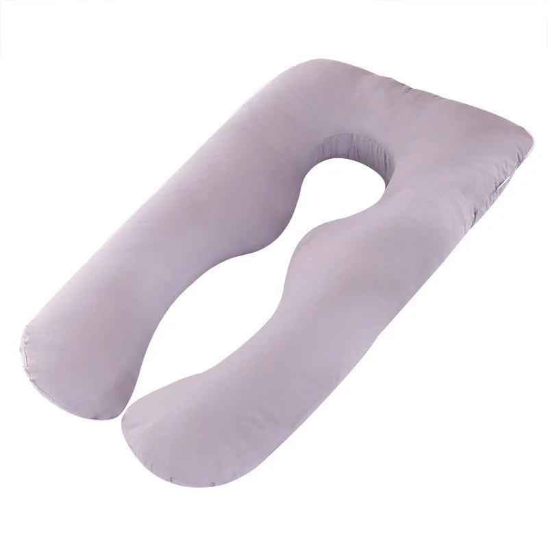 Подушка для беременных из хлопка в форме буквы "U" для поддержки поясницы и бокового сна.