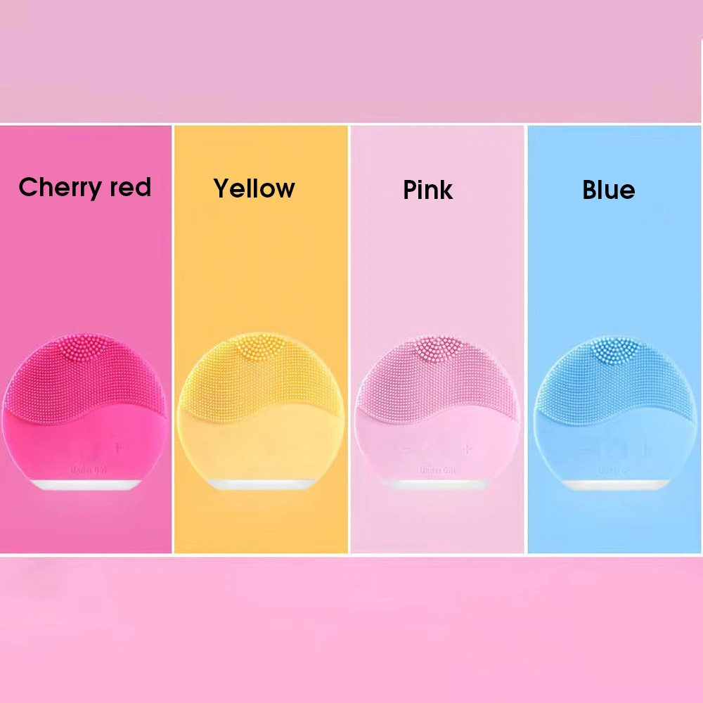 Ультразвуковая вибрационная электрическая щетка для чистки лица силиконовая