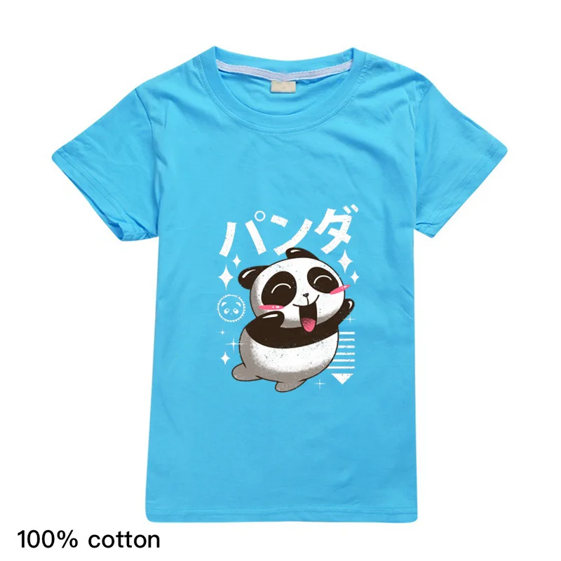 

Kids Panda Tshirt Animal Print Baby Boy Clothes Anime Cartoon Graphic Birthday T-shirts for Teenage Girls Children Tops School
