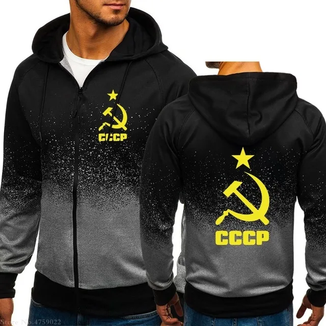 

NEW fashion Hoodies Winter Autumn Men for Russian CCCP Sweatshirts hoodies USSR Soviet Union Men zipper Coat