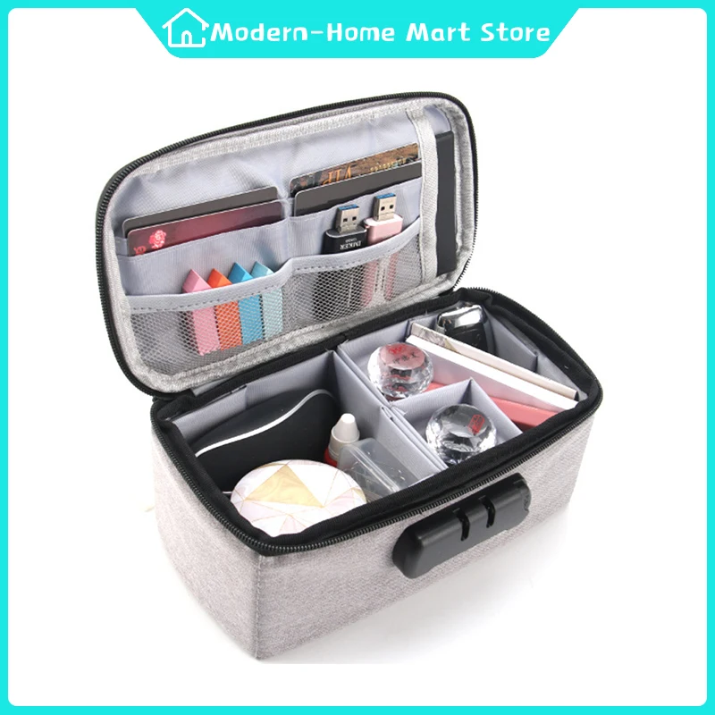 

Портативные сумки для хранения, чехол с комбинированным замком, сумка для хранения документов, финансовых карт, водонепроницаемая Дорожная...