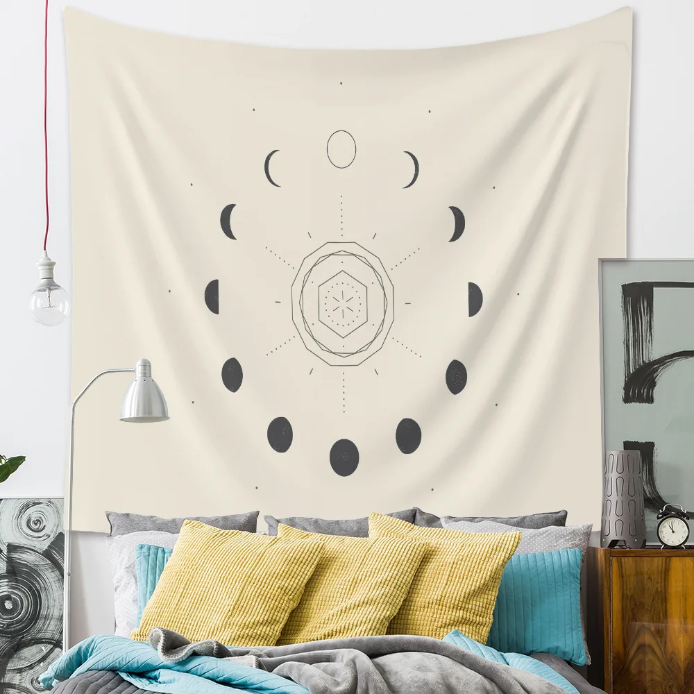 

Morandi Ins солнце и гобелен с Луной, украшение для дома, гостиной, спальни, настенное покрытие для спальни, гобелены, настенное пляжное полотенце