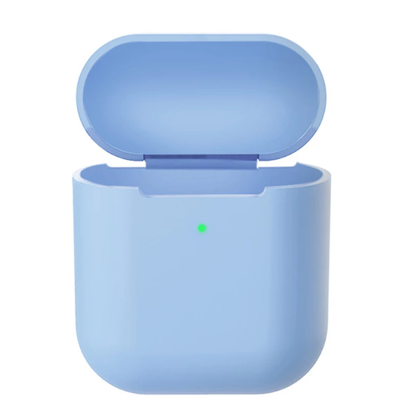 Чехол для наушников для Apple Airpods 2 из мягкого силикона и ТПУ, беспроводной Чехол для наушников с Bluetooth, ультратонкий противоударный защитный чехол для наушников - Цвет: Sky Blue