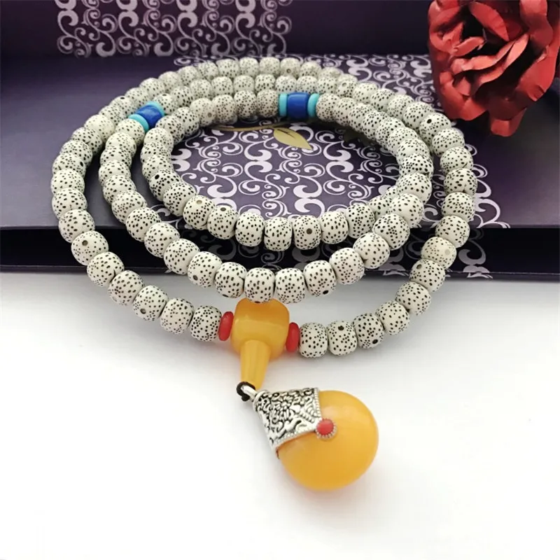 

New 2 Styles Handmade 108 Buddha Beads Pendant Bracelet Star Moon Bodhi Sweater Multilayer Rosary Chain Jewelry For Man Woman