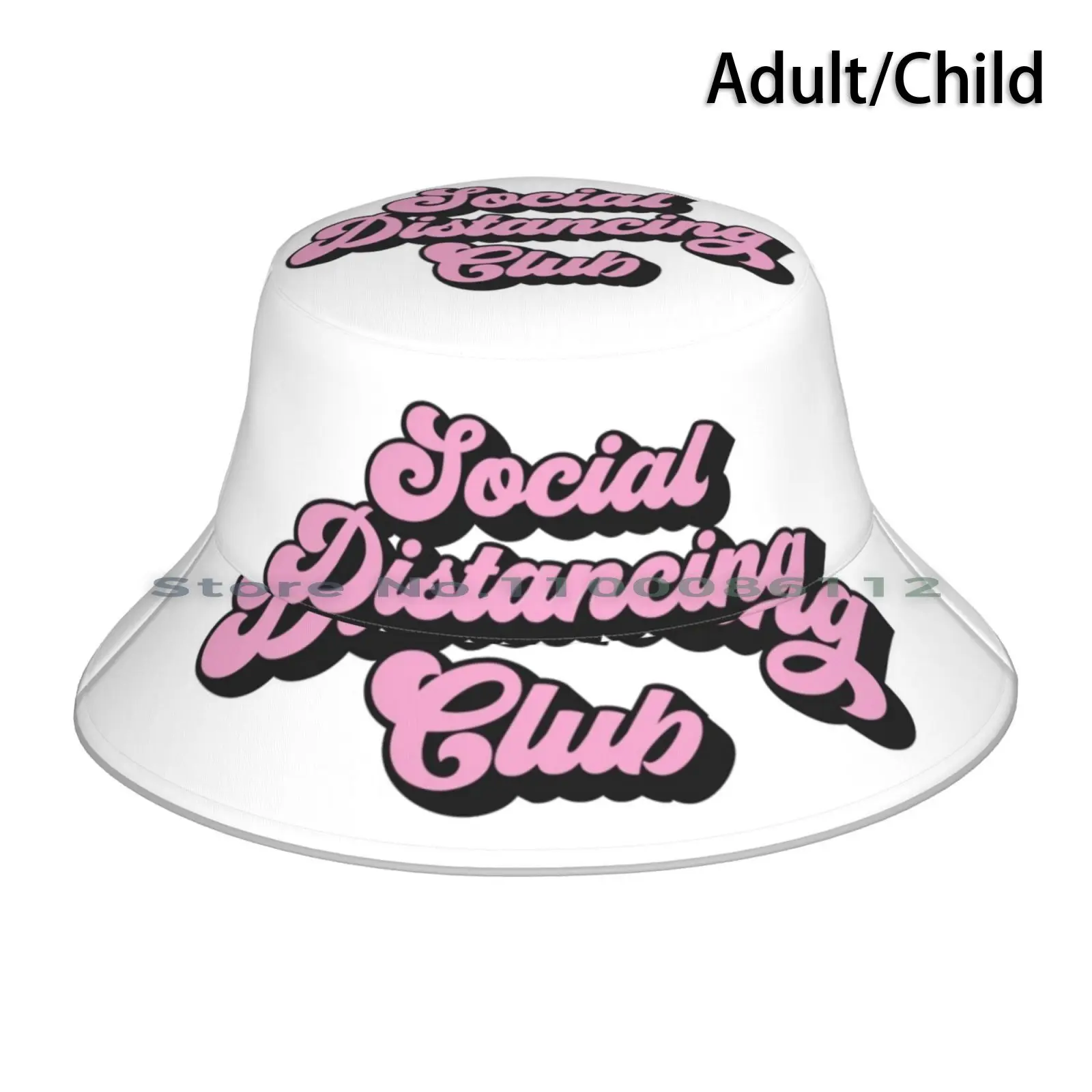 

Social Distancing Club Bucket Hat Sun Cap Quarantine Funny Social Distancing Stay Home Stay In Funny Funny Introvert Introvert