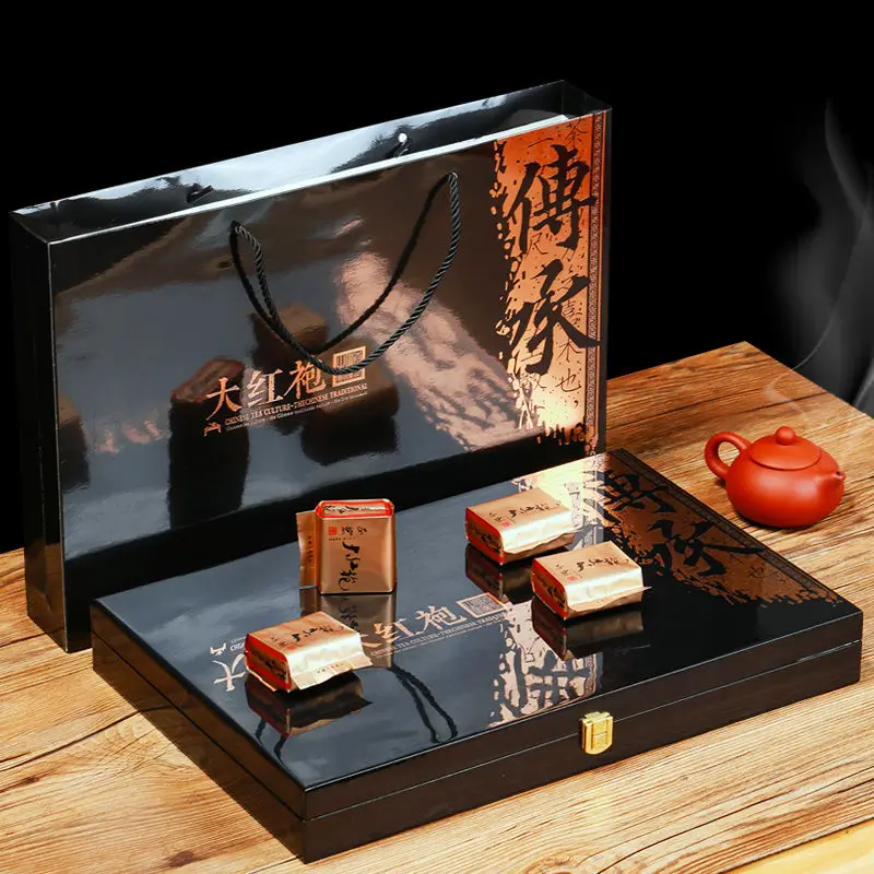 

Wuyi Rock Tea Special Cinnamon Tea Leaves Da Hong Pao Tea Drops Plastic High-grade Gift Box 250g