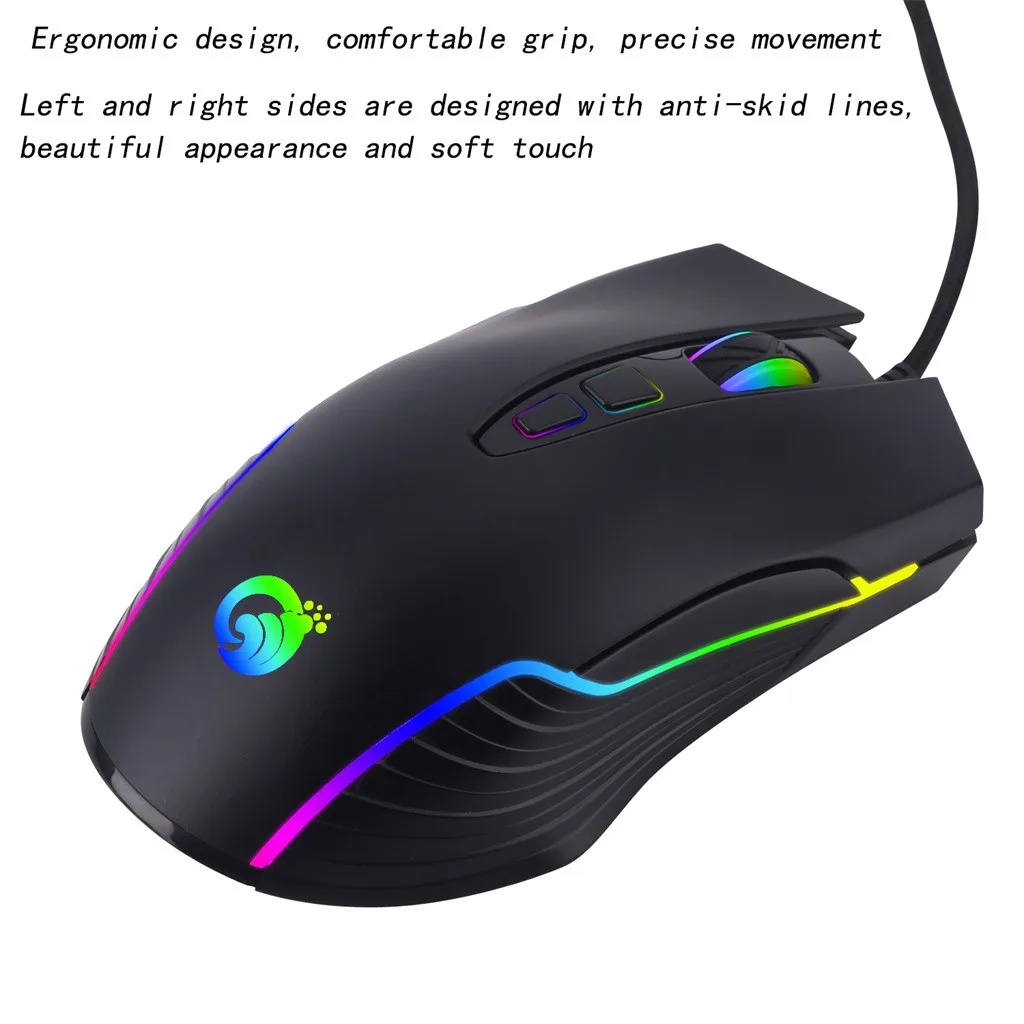G4 USB Проводная RGB подсветка Marquee Макросъемка мышь для ноутбука Игровые мыши кабель