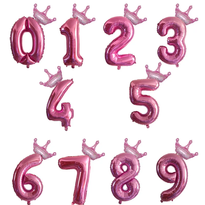 2 шт./лот 32 дюйма фольга с цифрами воздушные шары для детей день рождения
