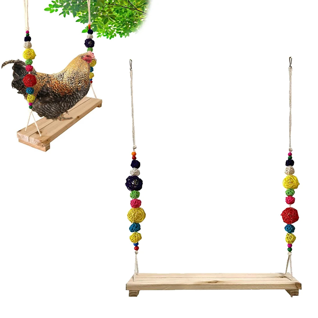 

Chicken Ladder Perch Funny Chicken Toy for Large Birds Canary Conure