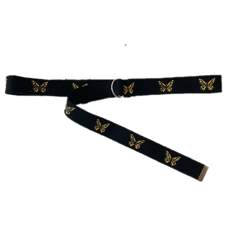 

Korean Young Butterfly Canvas Belt Men and Women Student Trendy Ins Style Hip-Hop Korean Style Jeans Belt Tide