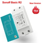Умный переключатель Sonoff Basic R2, беспроводной, Wi-Fi, таймер дистанционного управления для умного дома, переключатель сделай сам через приложение Ewelink, работает с Alexa, Google