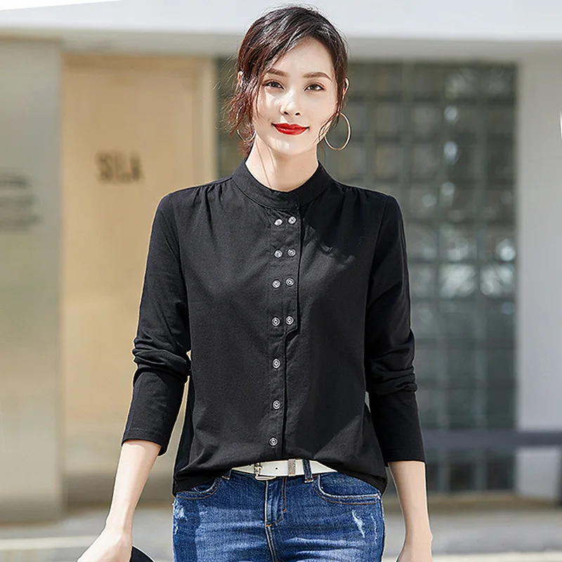 

Женская Осенняя блузка с длинным рукавом, с длинным рукавом