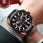 Часы Curren Мужские наручные из нержавеющей стали, брендовые Роскошные с большим циферблатом и хронографом, 2021