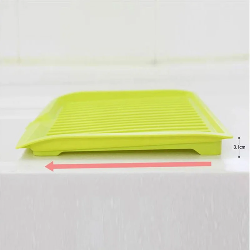 Dish Drainer Kitchen Rack Plastic Worktop Drip Tray Large Sink Drying Holder | Дом и сад