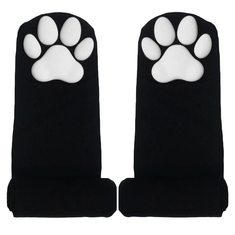 Women Girls Anti-Slip Over Knee Socks Kawaii Kitten Paw Pad Thigh High Stockings 6XDA